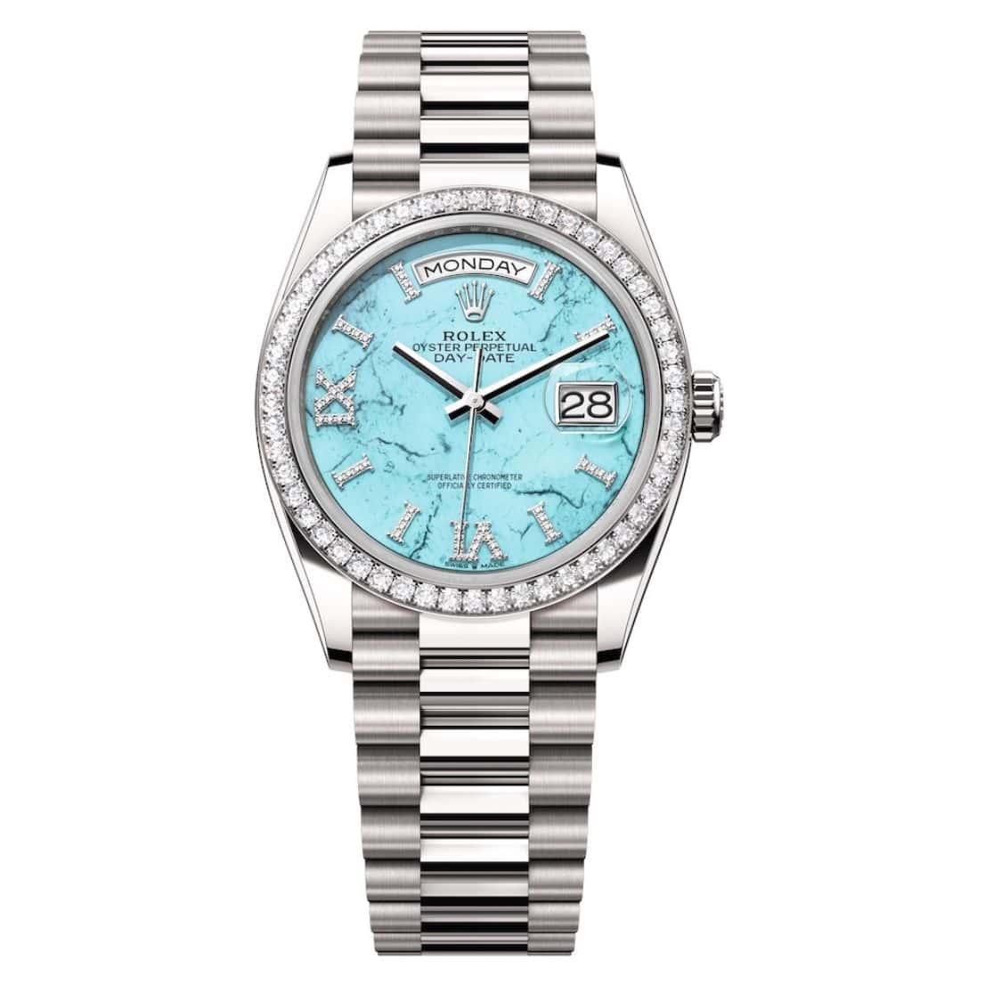 Buy Rolex Oyster Perpetual Day-Date 36MM M128349RBR-0031 Turquoise dial in Dubai