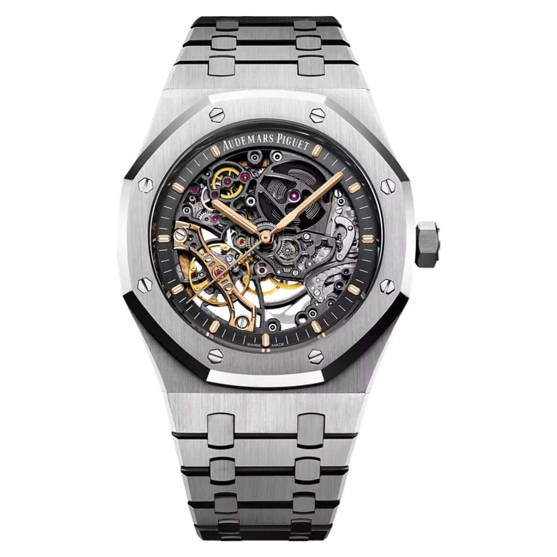 Buy Audemars Piguet Royal Oak Openworked in Steel 15407ST.OO.1220ST.01 in Dubai