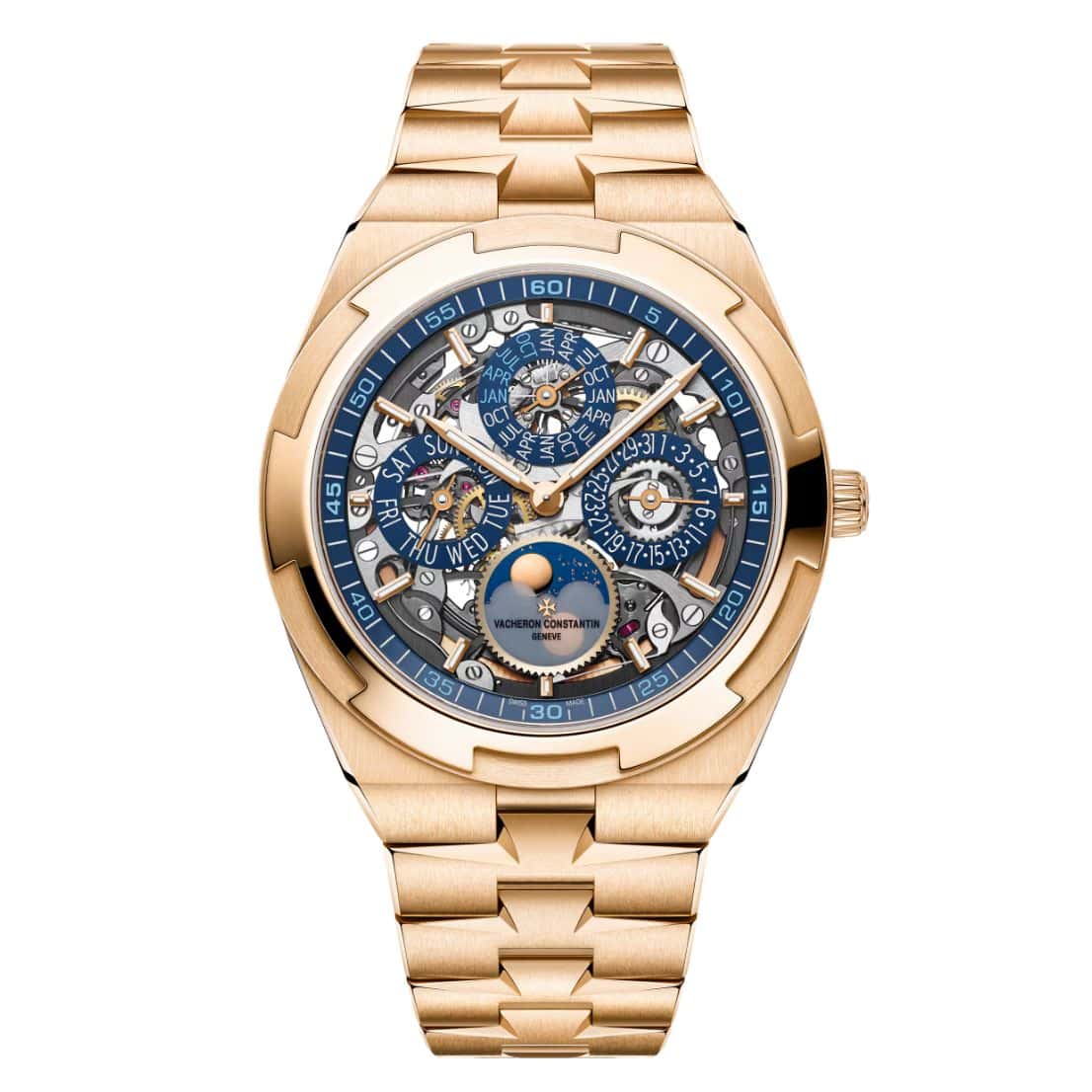 Buy Vacheron Constantin Overseas Perpetual Calendar Ultra-thin Skeleton in Rose Gold 4300V/220R-b642 in Dubai