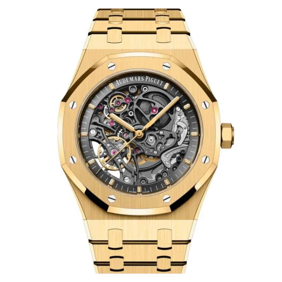 Buy Audemars Piguet Royal Oak Double Balance Wheel Openworked Yellow Gold 41mm 15407BA.OO.1220BA.01 in Dubai