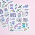 Sticker Sheet Washi and Sticker Love