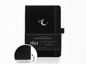 A5 Dot Grid Notebook Silver Crescent Blackout