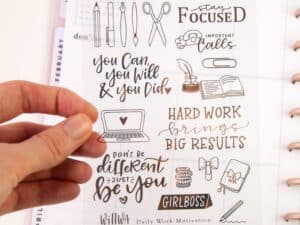 Sticker Sheet Daily Work Motivation