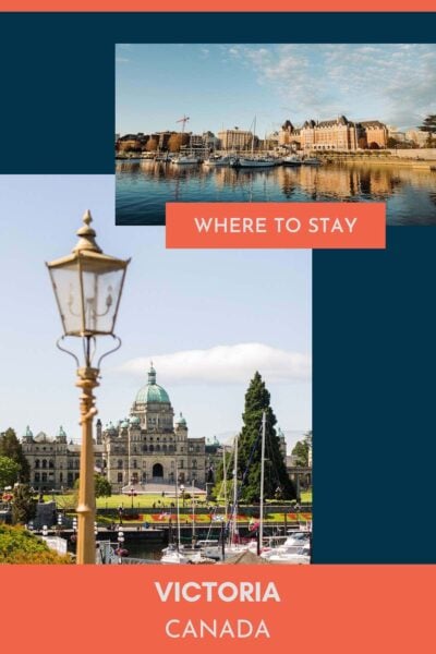 Fairmont Empress Hotel on the Inner Harbour and the parliament.