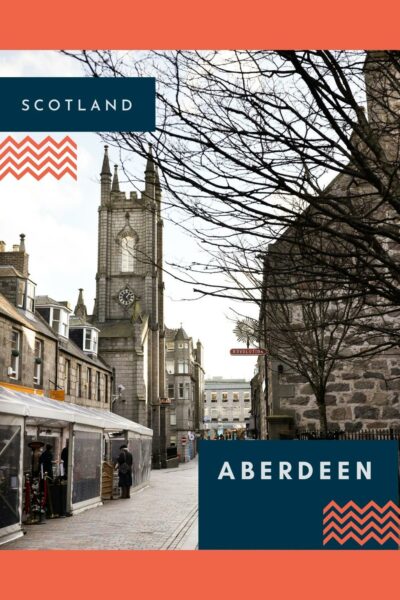 Grey granite buildings in Aberdeen, Scotland