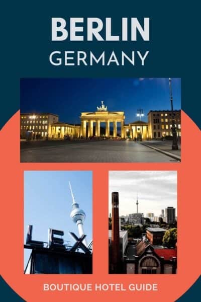 Brandenburg Gate, overlooking Berlin from the east and Alexanderplatz sign.