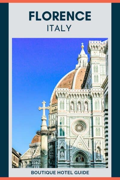 Duomo in Florence, Italy with blue sky.