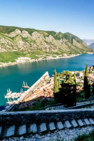 Natural beauty of the Bay of Kotor in Montenegro.