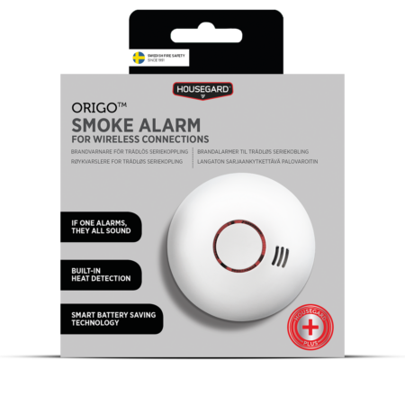 housegard origo seriekoblet røykvarsler 1 pakk
