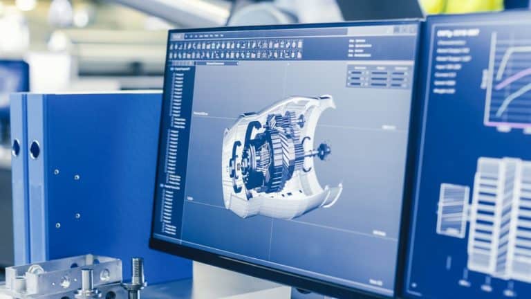 PC mit geöffnetem 3D Design Tool
