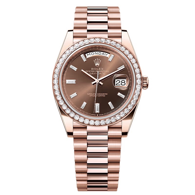 Buy Rolex Day-date Chocolate Dial in Rose Gold 228345RBR-0006 in Dubai