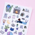 Sticker sheet Girls Love to Read