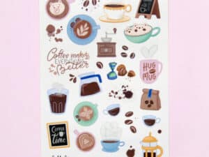 Sticker Sheet But First Coffee