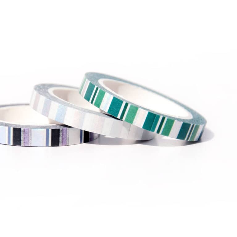 Washi Tape Slim Set Holo Stripes
