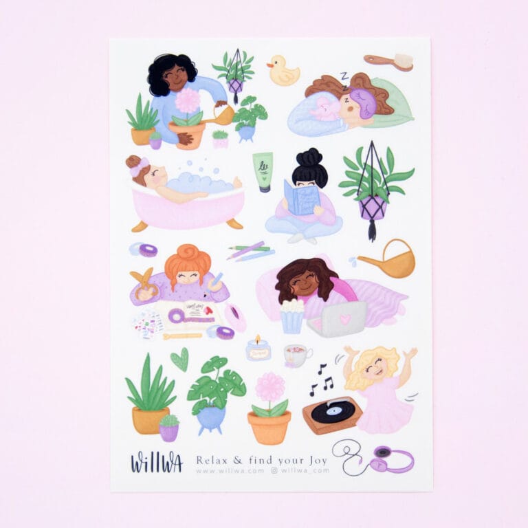 Sticker Sheet Relax and Find Your Joy