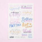 Sticker Sheet Self Care is Self Love