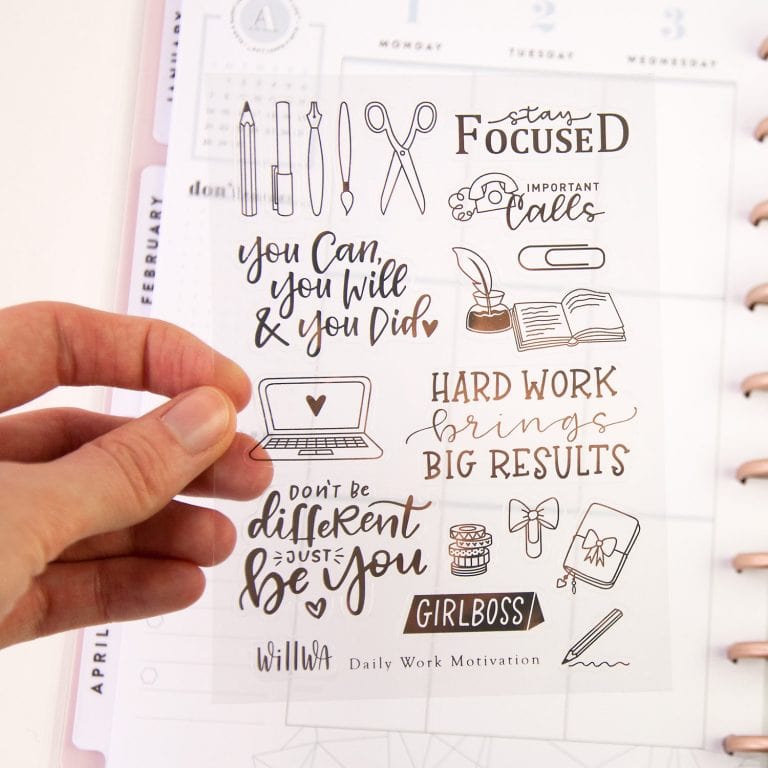 Sticker Sheet Daily Work Motivation