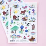 Sticker Sheet Picnic at the Farm
