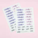 Sticker Sheet Days of the Week