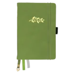 A5 Notebook Coloured Pages Olive