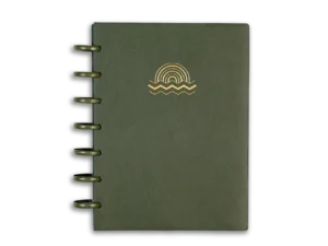 A5 Discbound Notebook Shuffle DARK GREEN