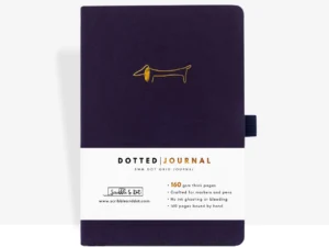 Navy Dachshund - A5 Dotted Journal