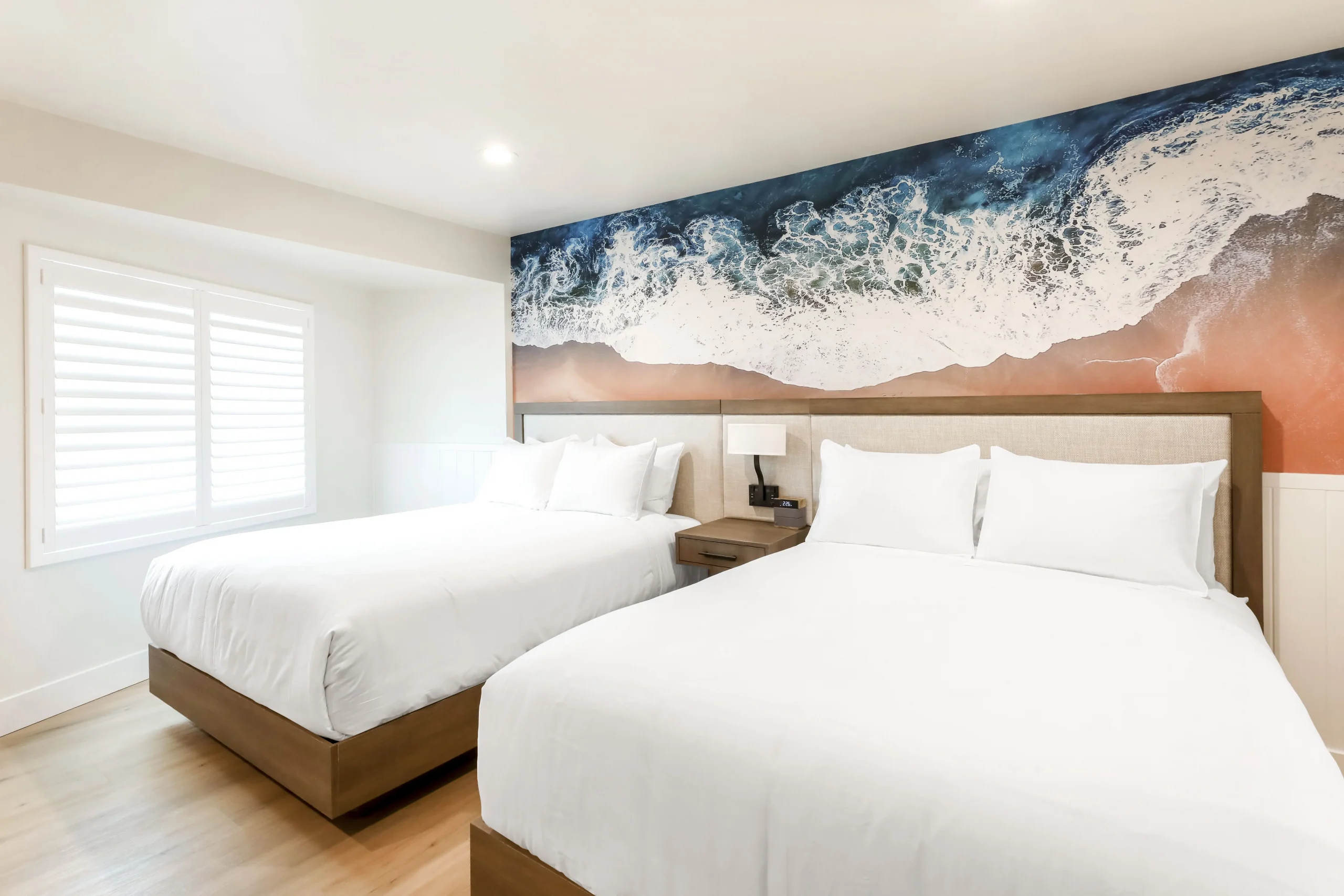 Two queen bedroom sleeping area