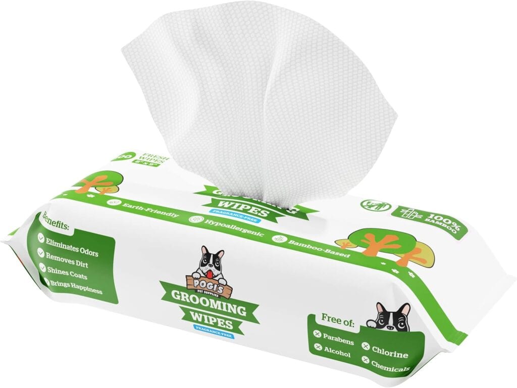 close up of hypoallergenic puppy wipes