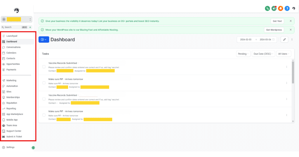 pet biz experts screenshot of dashboard
