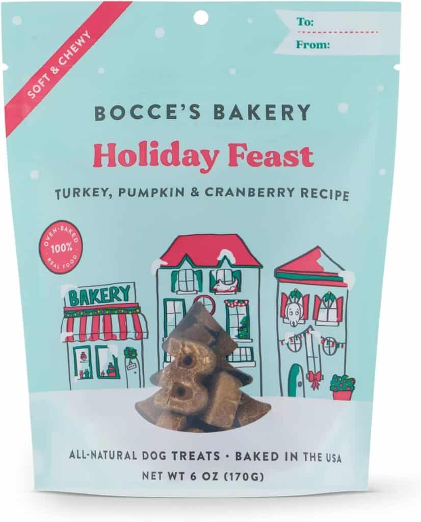 bag of bocces bakery holiday feast dog treats, best holiday dog treats