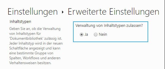Erweiterten Einstellungen - Dokumenten-Bibliothek