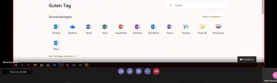 So k&ouml;nnen Sie in Microsoft Teams den Bildschirm teilen