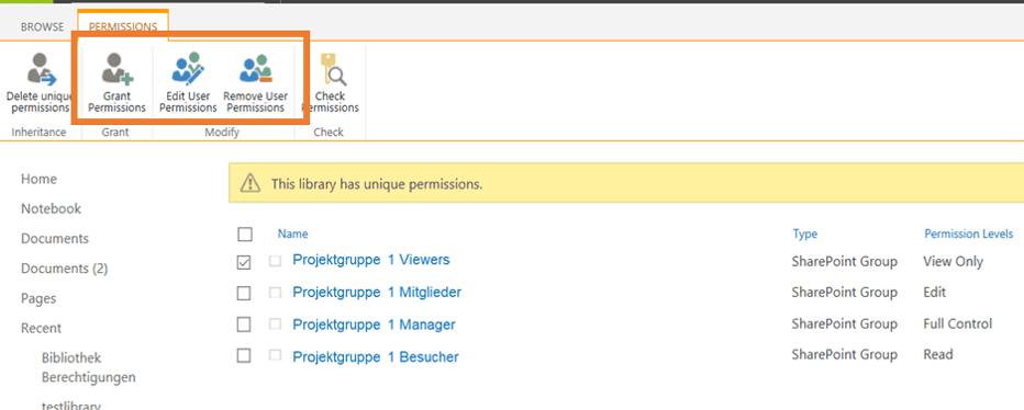 Individuelle SharePoint Berechtigungsgruppen anpassen