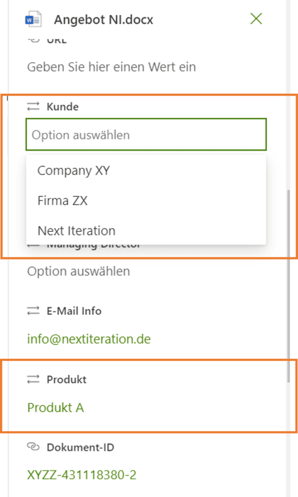 Dropdownliste SharePoint
