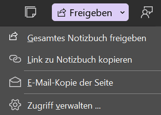 OneNote Freigeben