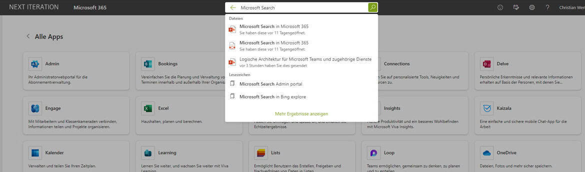 Mit Microsoft Search unternehmensweit intelligent und individuell suchen