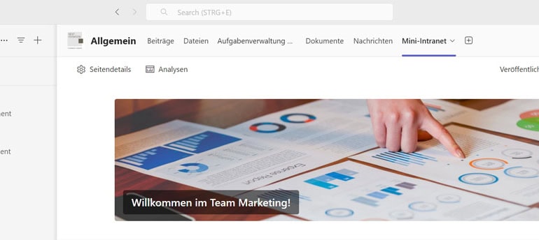 Das Zusammenspiel von Microsoft Teams und SharePoint Sites