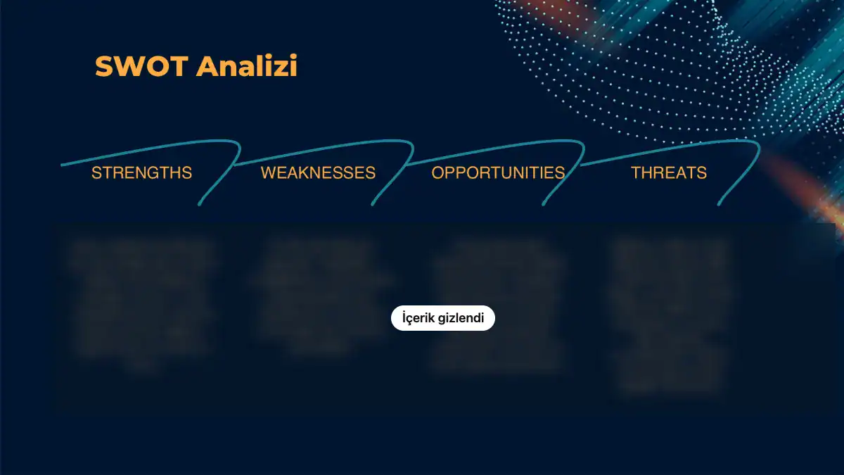 ClearBright sunumundan SWOT analizi sayfası