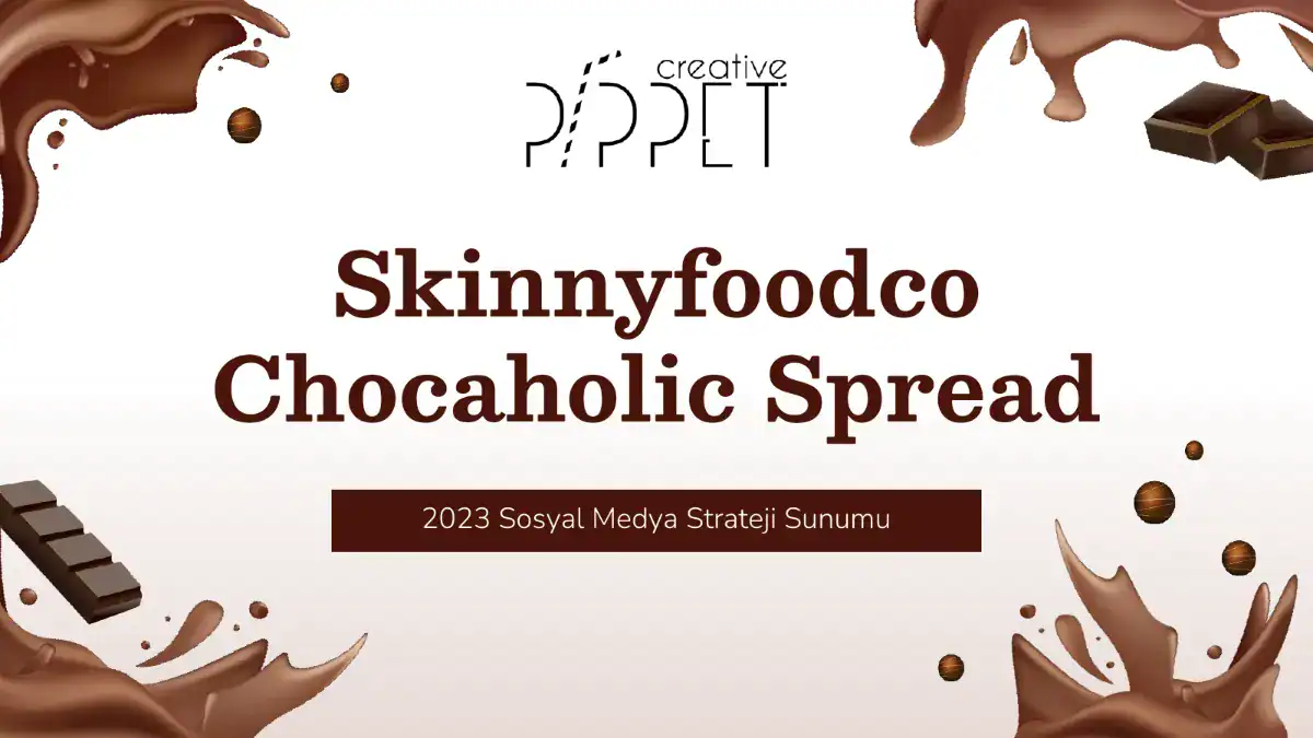 Skinnyfoodco Chocaholic Spread 2023 sosyal medya strateji sunumunun kapağı