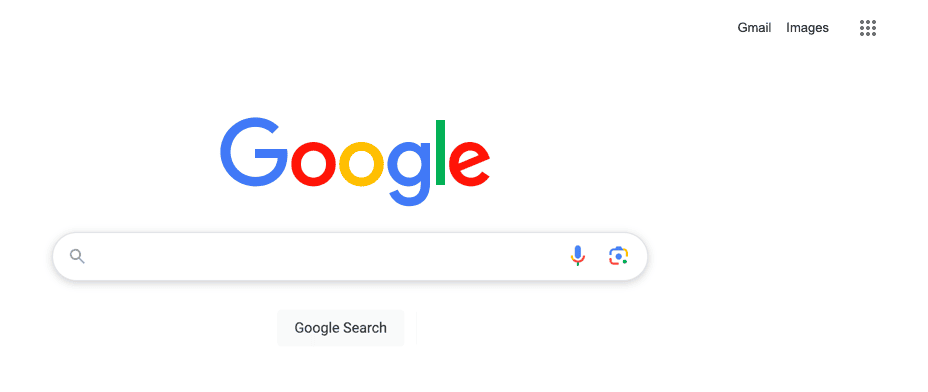 Google homepage [example 1 of 2]