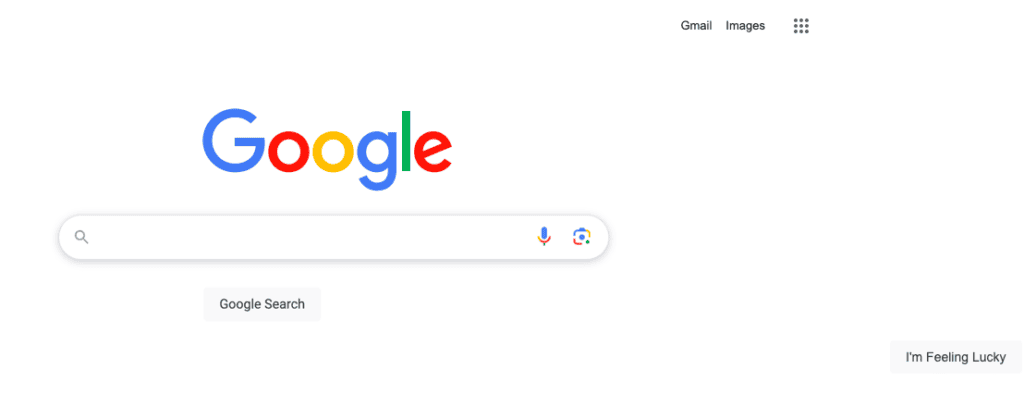 Google homepage [example 2 of 2]