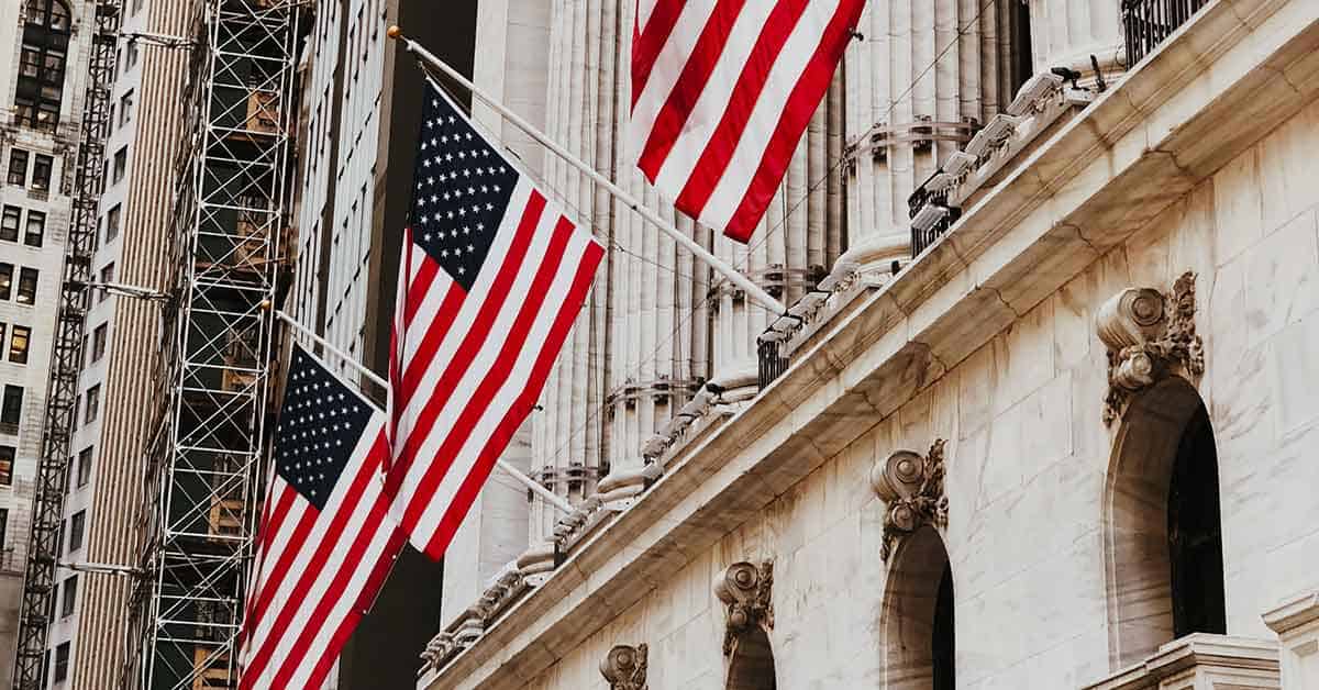 American flag collaborating