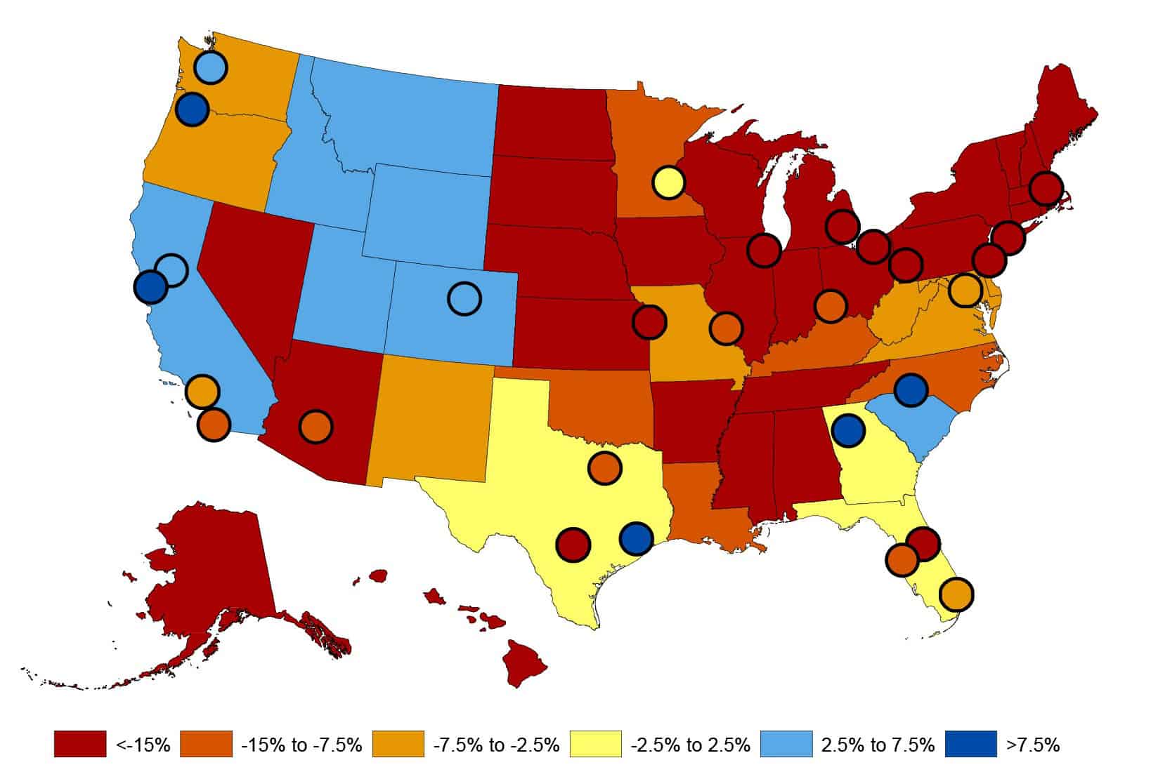 Regional 4y College Enrollment Between 2012 and 2029