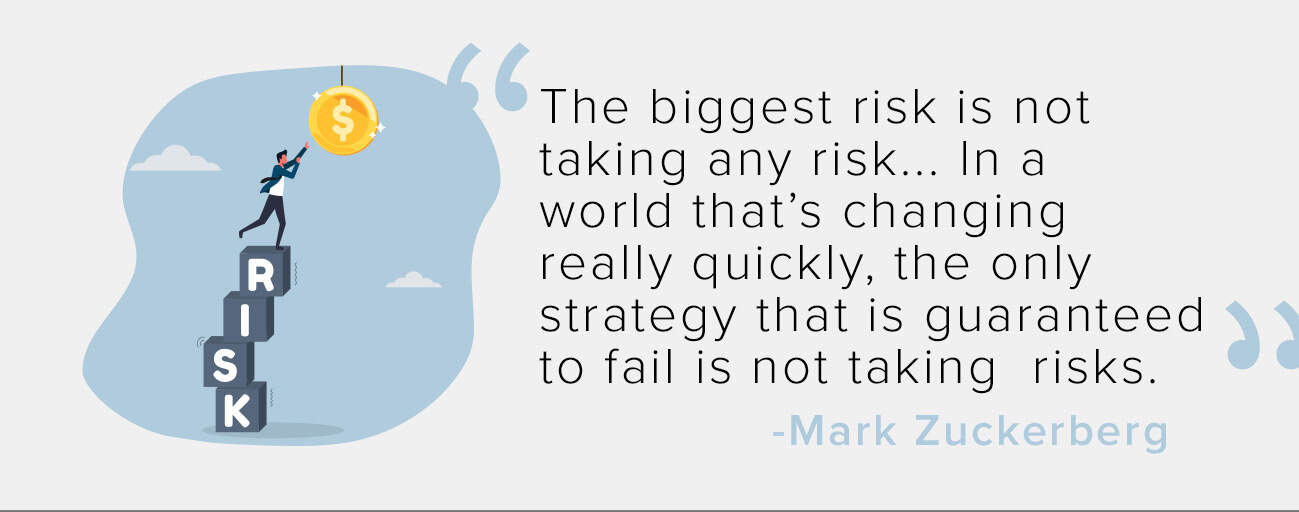 Mark Zuckerberg quote on business risks