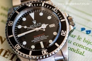 Ziffernblatt einer Rolex-Uhr