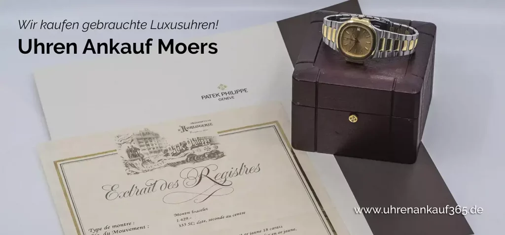 Eine gebrauchte Patek Philippe auf der Original-Box aus einem Uhrenankauf