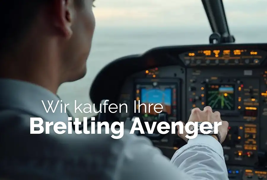 Foto eines Piloten mit einer Breitling Avenger am Handgelenk