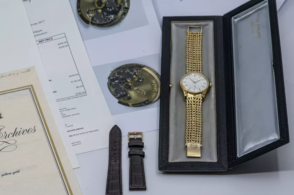 Foto einer alten Patek Philippe Calatrava aus einem Uhrenankauf