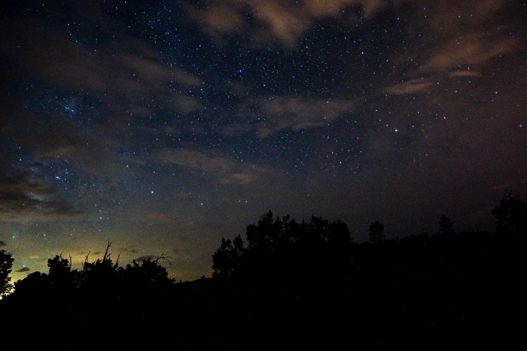 the midnight sky over bandelier national monumenr