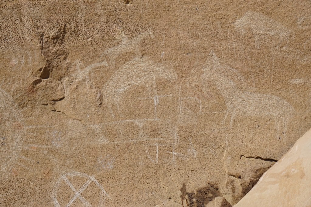 Ute people petroglyphs in Sego Canyon Utah
